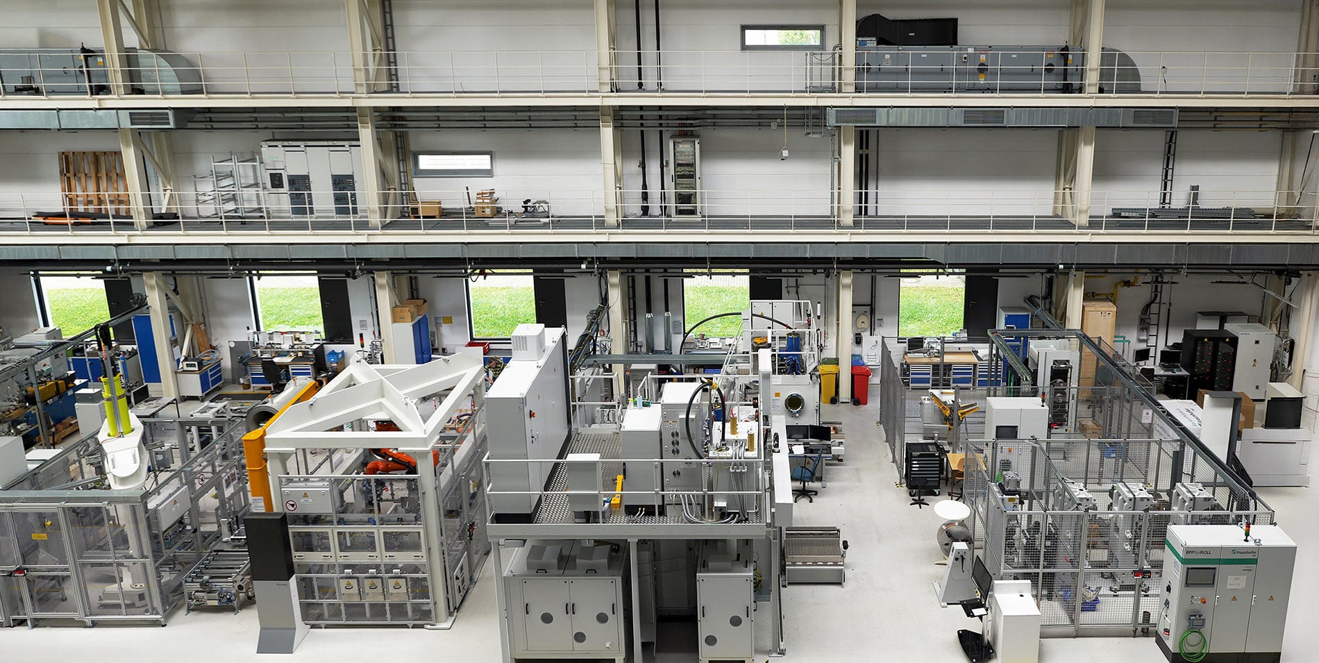 Blick in die Produktionshalle der Referenzfabrik.H₂